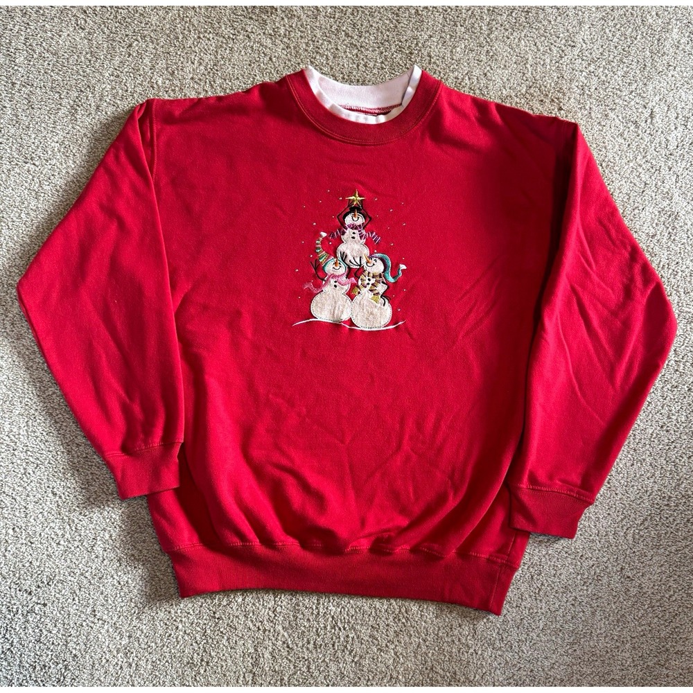 Women's red vintage M&C sportswear 90's Christmas sweater Size M